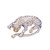 LEOPARD PIN 18KT Two Tone Plated Pins with Hand Set Swarovski Crystals