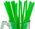 [Wrapped] Made in USA Pack of 250 Green Smoothie (10" X 0.28") Plastic Drinking Straws (Non-toxic, BPA-free)