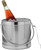 Hand Made In USA Brushed Silver Double Walled 3Quart Insulated Ice Bucket With Ice Tongs (Metallic Deco Collection)