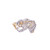 TACK PIN FROG 18KT Two Tone Plated Pins with Hand Set Swarovski Crystals