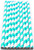 Pack of 150 Turquoise Swirls Biodegradable 4Ply Paper Drinking Straws (Compostable, Nontoxic, BPAfree)