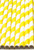 Pack of 150 Yellow Swirls Biodegradable 4Ply Paper Drinking Straws (Compostable, Nontoxic, BPAfree)