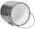 Hand Made In USA Matte/Shiny Brushed Silver Stripes Double Walled 3Quart Insulated Ice Bucket With Ice Tongs (Metallic Deco Collection)