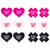 Naughty Collection: 6 Pairs of Disposable Assorted Shape Breast Petals Nipple Cover Pasties (Kiss Me)