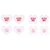 Naughty Collection: 6 Pairs of Disposable Assorted Shape Breast Petals Nipple Cover Pasties (Kiss Me)