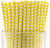 Yellow Chevron Pattern Paper Straws