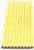 Pack of 150 Yellow Chevron Biodegradable 4Ply Paper Drinking Straws (Compostable, Nontoxic, BPAfree)