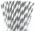 Gray Swirl Pattern Paper Straws
