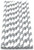 Pack of 150 Gray Swirls Biodegradable 4Ply Paper Drinking Straws (Compostable, Nontoxic, BPAfree)