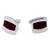 Men's PlatinumPlated Silver Brown Strip Cufflinks in Gift Box