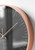 Modern Minimalist Rose Gold on Black Silent Wall Clock with Glass Top (Numberless Dial)