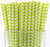 Green Chevron Pattern Paper Straws