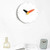 Modern Minimalist Orange & Black Wall Clock