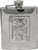 Pocket Hip Alcohol Liquor Flask in Etched Print  Made from 304 (18/8) Food Grade Stainless Steel (6 oz, King of Clubs)