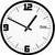 Modern Minimalist Bold Black on White Wall Clock