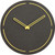 Modern Minimalist Dark Concrete Gray Silent Wall Clock (Yellow)