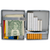 Navy Blue Crocodile Print Leather (Full Pack 100s) Metallic Cigarette Case & Stash Box