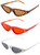 Set of 3  Retro 1950s Narrow Cat Eye Sunglasses UV 400 Protection (Assorted: Tortoise, White & Red)
