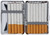 Silver Stripes (14 Kings) MetalPlated Elastic Bands Cigarette Case & Stash Box
