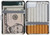 Silver Stripes (14 Kings) MetalPlated Elastic Bands Cigarette Case & Stash Box