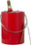 Hand Made In USA Red Double Walled 5Quart Insulated Ice Bucket With Ice Tongs & Bottle Opener