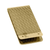 Set of 2 ChromePlated Stainless Steel Money Clips in Gold (Honeycomb Pattern)