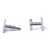 Men's PlatinumPlated Silver Black Streak Cufflinks in Gift Box
