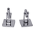 Men's PlatinumPlated Silver Black Streak Cufflinks in Gift Box