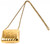 Mini Metallic Hard Case Handbag With Mirror and Long Chain (Gold)