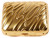 Mini Metallic Hard Case Handbag With Mirror and Long Chain (Gold)
