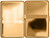 Vintage Reflective Gold Compact (16 100s) MetalPlated Cigarette Case & Stash Box