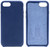 Genuine Cowhide Navy Blue Leather Cell Phone Case for iPhone 8 Plus