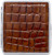 Brown Crocodile Print Leather (Full Pack  20 Kings) Metallic Cigarette Case & Stash Box