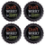 Don't Worry Be Hoppy  Pack of 4 Moisture Absorbing Ceramic Coasters For Beer Lovers With Cork Base