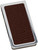 Set of 2 ChromePlated Stainless Steel Money Clip With Leather Insert (Brown Lizard)