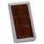 Set of 2 ChromePlated Stainless Steel Money Clip With Leather Insert (Crocodile Brown)