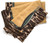 Cashmere & Rayon Wrap Shawl for Women Winter Extra Large (68" X 29") Pashmina Scarf (Caramel Leopard With Leopard Belt Design)