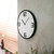 Modern Minimalist Classic Black on White Wall Clock