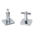 Men's PlatinumPlated Silver Black & Steel Cufflinks in Gift Box