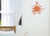 Modern Minimalist Orange Ink Splash Silent Wall Clock (19.5 X 18.8)