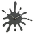 Modern Minimalist Black Ink Splash Silent Wall Clock (19.5 X 18.8)