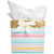 Made in USA 50 Sheet Hot Stamp Glitter Gift Tissue Paper Pack, 20" X 30" (Silver on White)
