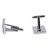 Men's PlatinumPlated Black Window Cufflinks in Gift Box