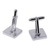 Men's PlatinumPlated Black Window Cufflinks in Gift Box