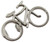Modern Bicycle Metallic Keychain & Bottle Opener Combo
