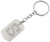 Brushed Metal Silver Stencil Letter B Keychain Ring (Fits Like a Puzzle Piece)