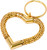 Vintage Gold Large Heart Metal Mesh Jewelry Keychain
