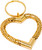 Vintage Gold Large Heart Metal Mesh Jewelry Keychain