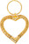 Vintage Gold Large Heart Metal Mesh Jewelry Keychain