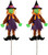 S6968_WITCH  Set of 2 Themed Halloween Friendly Witch 48" Yard Garden Stakes